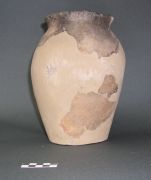 Handmade pot, clay with added fireclay, Slavs, mid–6<sup>th</sup> century