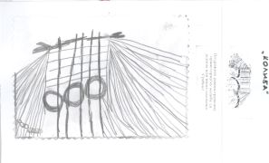 Цртеж праисторијске колибе